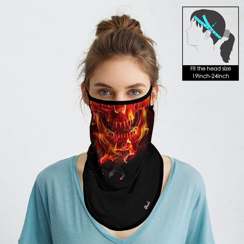 Obacle Bandana Face Mask with Ear Loops Neck Gaiter Face Mask Scarf Face Cover for Men Women - Image 3